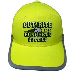 MAX Baseball Cap Green One Size Reflective High Vis Concrete Cutting Hat